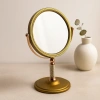 Makyaj Aynası 17.5 cm Çift Taraflı Bronz-Gümüş