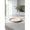 Mango Agacı Pasta Tabağı & Sunum Tabağı 20 Cm Krem