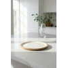 Mango Agacı Servis Tabağı & Sunum Tabağı 25 Cm Krem