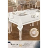 Matilda Amerikan Servisli Krem-Gümüşsimli 8 Kişilik 160 × 260 cm Sofra Takımı