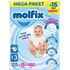 Mega Paket Bebek Bezi 3 Beden 4-9 Kg 140 Adet
