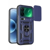 Xiaomi Mi 17 Pro Max Pars Lens Yüzüklü Silikon - Lacivert