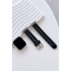 Movenchy Apple Watch 38mm Uyumlu Jelly Silikon Kordon - Siyah