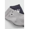 NessiWorld Bear Penye Soket Çorap 2Li BS10116 Gri