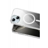 Onegif Apple iPhone 15 Uyumlu Sora Simli Magsafe Kapak - Siyah