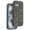 Onegif Apple iPhone 16 Plus Uyumlu Bright Simli Kapak - Gümüş