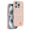 Onegif Apple iPhone 16 Pro Max Uyumlu Bright Simli Kapak - Pembe