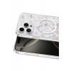 Onegif Apple iPhone 16 Pro Max Uyumlu Misk Simli Magsafe Kapak - Desen 2