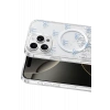 Onegif Apple iPhone 16 Pro Max Uyumlu Misk Simli Magsafe Kapak - Desen 3