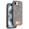 Onegif Apple iPhone 16E Uyumlu Bright Simli Kapak - Gold