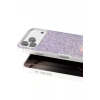 Onegif Apple iPhone 17 Pro Max Uyumlu Bright Simli Kapak - Lila