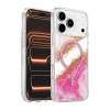 Onegif Apple iPhone 17 Pro Max Uyumlu Lotus Simli Magsafe Kapak - Pembe