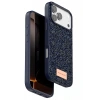 Onegif Apple iPhone 17 Pro Uyumlu Bright Simli Kapak - Mavi