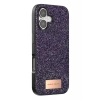 Onegif Apple iPhone 17 Uyumlu Bright Simli Kapak - Derin Mor