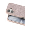 Onegif Apple iPhone 17 Uyumlu Bright Simli Kapak - Pembe