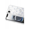 Onegif Apple iPhone 17E Uyumlu Misk Simli Magsafe Kapak - Desen 3
