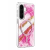 Onegif Samsung Galaxy A37 5G Lotus Simli Magsafe Kapak - Pembe