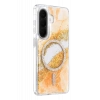 Onegif Samsung Galaxy A56 Lotus Simli Magsafe Kapak - Turuncu