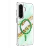 Onegif Samsung Galaxy A56 Lotus Simli Magsafe Kapak - Yeşil