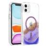 Onegif Apple iPhone 11 Lotus Simli Magsafe Kapak - Mor