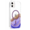 Onegif Apple iPhone 11 Lotus Simli Magsafe Kapak - Mor