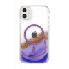 Onegif Apple iPhone 11 Lotus Simli Magsafe Kapak - Mor
