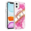 Onegif Apple iPhone 11 Lotus Simli Magsafe Kapak - Pembe