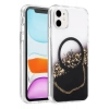 Onegif Apple iPhone 11 Lotus Simli Magsafe Kapak - Siyah