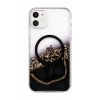 Onegif Apple iPhone 11 Lotus Simli Magsafe Kapak - Siyah