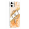 Onegif Apple iPhone 11 Lotus Simli Magsafe Kapak - Turuncu