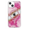 Onegif Apple iPhone 14 Lotus Simli Magsafe Kapak - Pembe