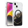 Onegif Apple iPhone 14 Lotus Simli Magsafe Kapak - Siyah
