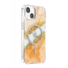 Onegif Apple iPhone 14 Lotus Simli Magsafe Kapak - Turuncu