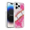 Onegif Apple iPhone 14 Pro Max Lotus Simli Magsafe Kapak - Pembe