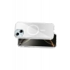Onegif Apple iPhone 14 Sora Simli Magsafe Kapak - Beyaz