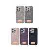 Onegif Apple iPhone 15 Bright Simli Kapak - Siyah