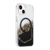 Onegif Apple iPhone 15 Lotus Simli Magsafe Kapak - Siyah