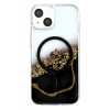 Onegif Apple iPhone 15 Lotus Simli Magsafe Kapak - Siyah