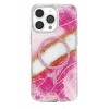 Onegif Apple iPhone 15 Pro Max Lotus Simli Magsafe Kapak - Pembe