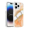 Onegif Apple iPhone 15 Pro Max Lotus Simli Magsafe Kapak - Turuncu
