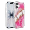 Onegif Apple iPhone 16 Lotus Simli Magsafe Kapak - Pembe