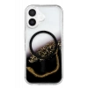 Onegif Apple iPhone 16 Lotus Simli Magsafe Kapak - Siyah