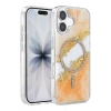 Onegif Apple iPhone 16 Lotus Simli Magsafe Kapak - Turuncu