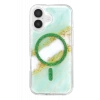Onegif Apple iPhone 16 Lotus Simli Magsafe Kapak - Yeşil
