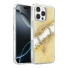 Onegif Apple iPhone 16 Pro Max Lotus Simli Magsafe Kapak - Gümüş