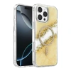 Onegif Apple iPhone 16 Pro Max Lotus Simli Magsafe Kapak - Gümüş