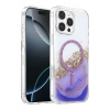 Onegif Apple iPhone 16 Pro Max Lotus Simli Magsafe Kapak - Mor
