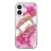 Onegif Apple iPhone 17 Lotus Simli Magsafe Kapak - Pembe