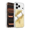 Onegif Apple iPhone 17 Pro Lotus Simli Magsafe Kapak - Gümüş