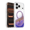 Onegif Apple iPhone 17 Pro Lotus Simli Magsafe Kapak - Mor
